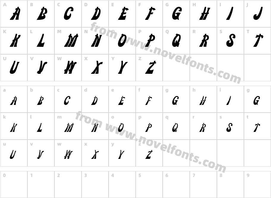 ChipperDisplay BoldCharacter Map