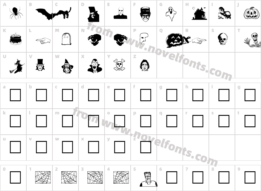 Drac RegularCharacter Map