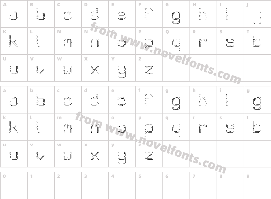 Chiptype RegularCharacter Map