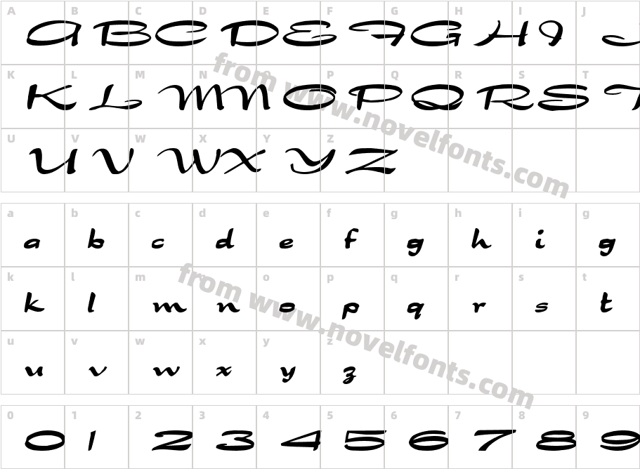 Dragonwyck  Bold ItalicCharacter Map