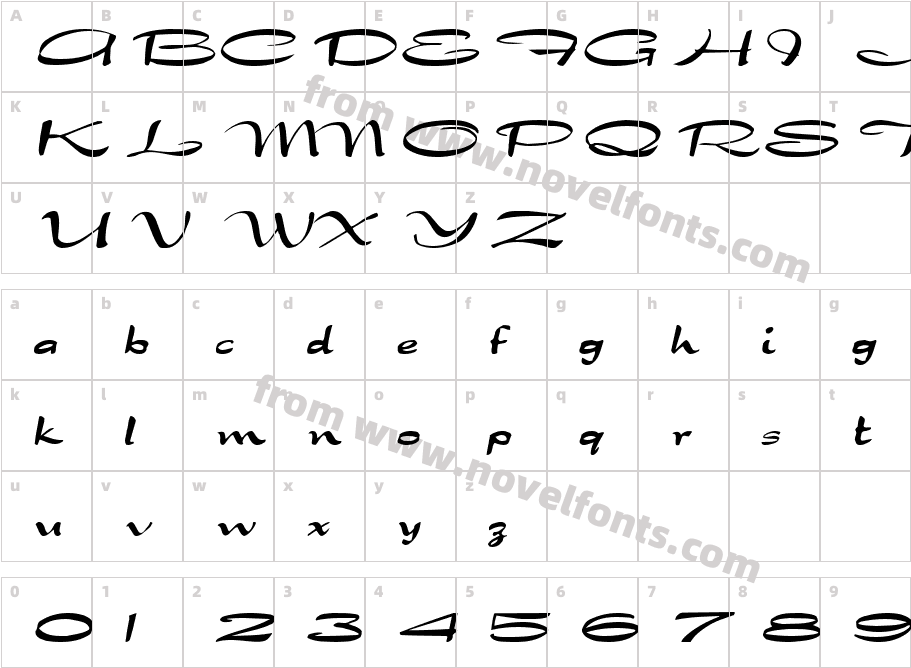 Dragonwyck  ItalicCharacter Map