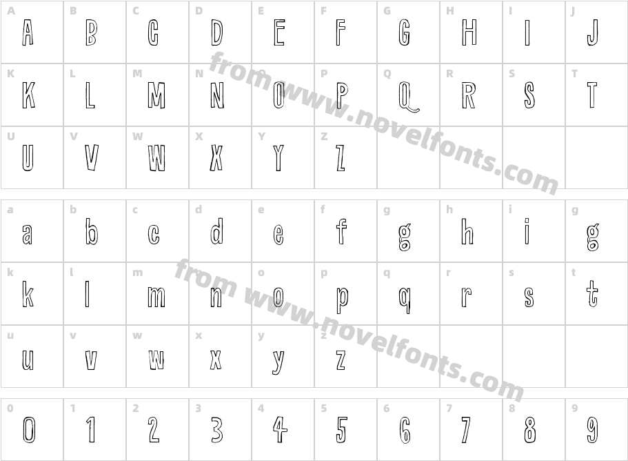 DrawriteCharacter Map