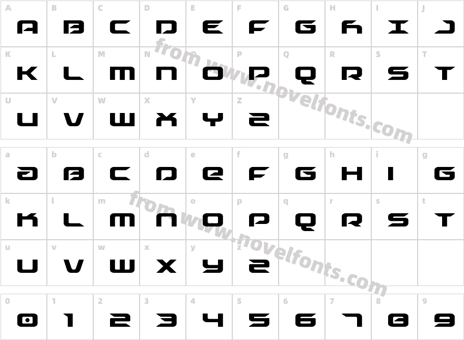 Drive CondensedCharacter Map