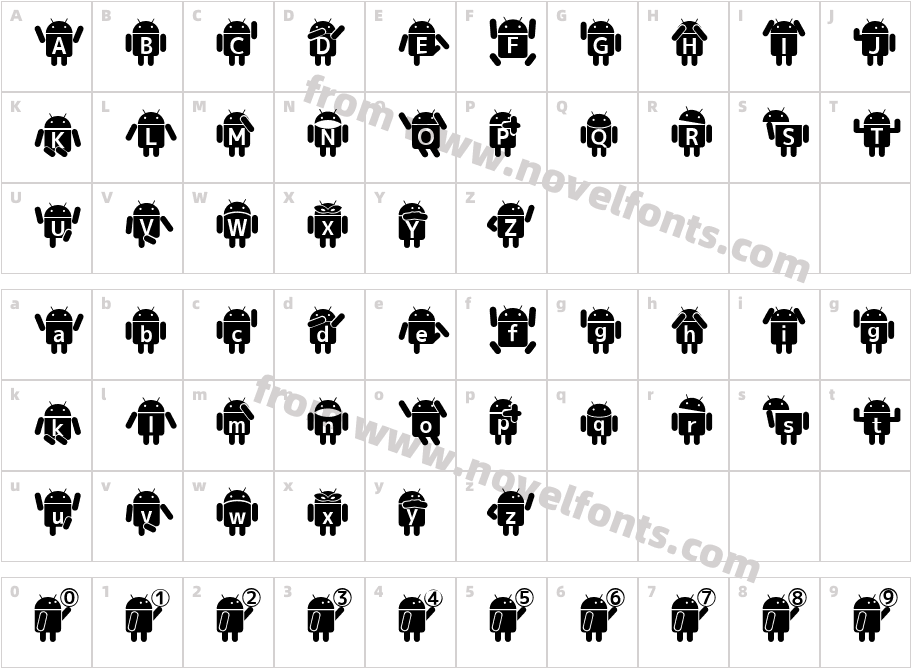 Droid Robot RegularCharacter Map