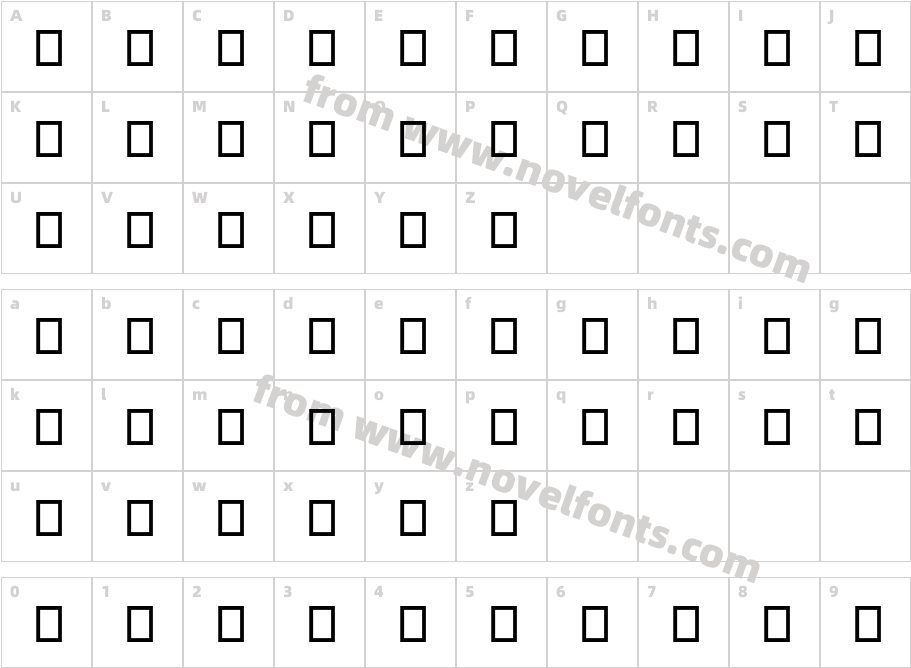 Droid Sans ThaiCharacter Map