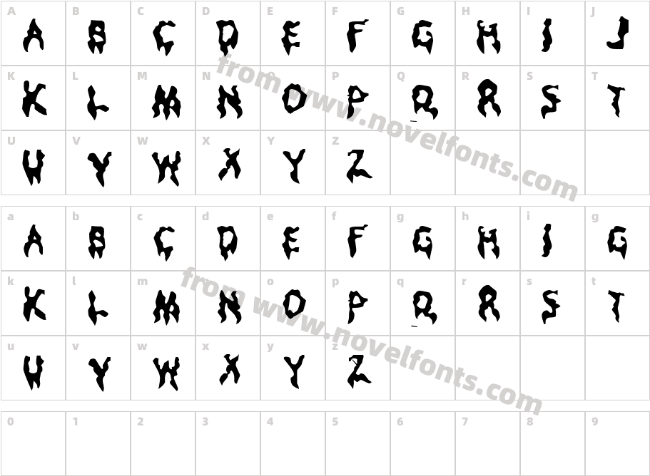 Droopy PoopyCharacter Map