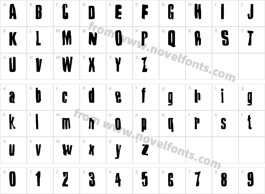 DruilletCharacter Map