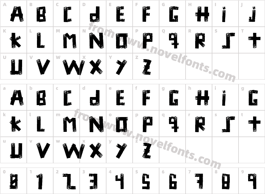 Duck TapeCharacter Map