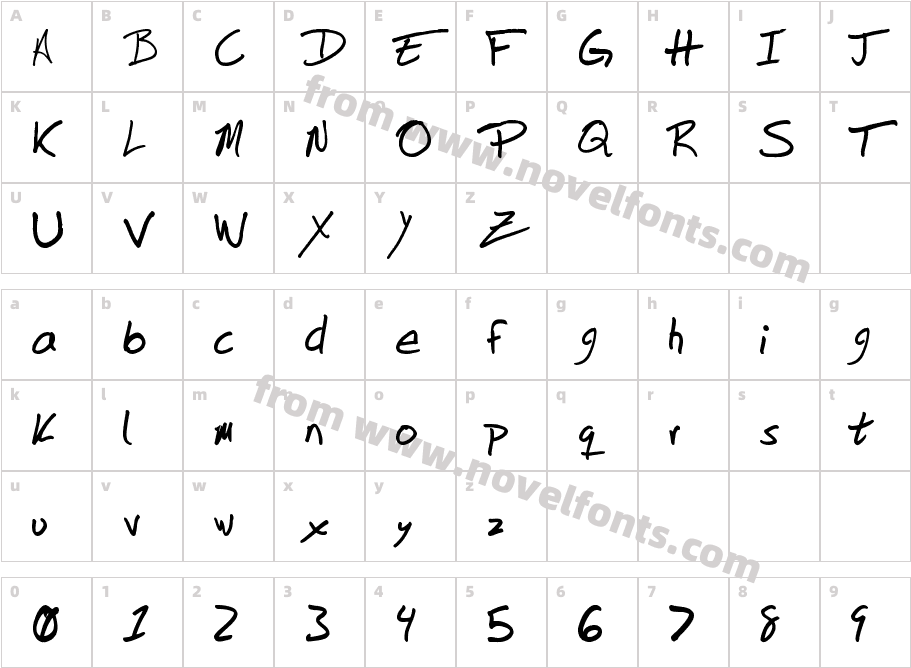 DuntonWritingCharacter Map