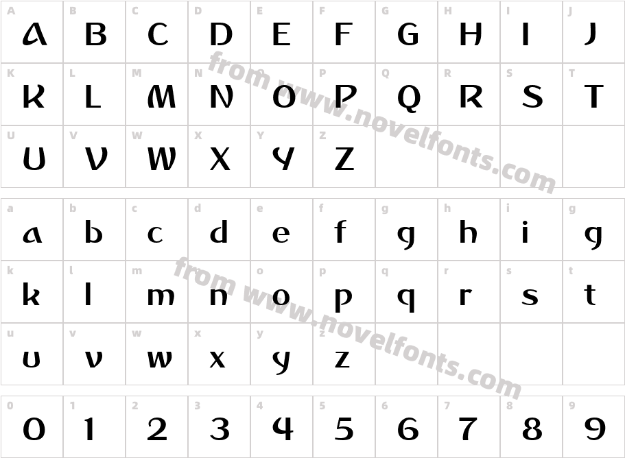 Dusha V5 RegularCharacter Map