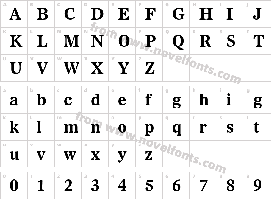 Dutch 811 Bold BTCharacter Map