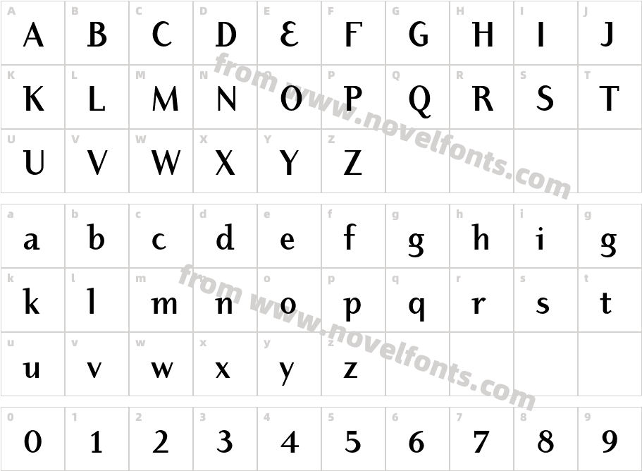 DyadisITCStd-BoldCharacter Map