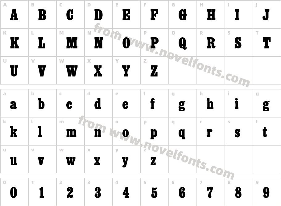 Dynasty Black Cond.Character Map