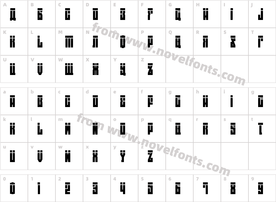 EAST-west LaserCharacter Map