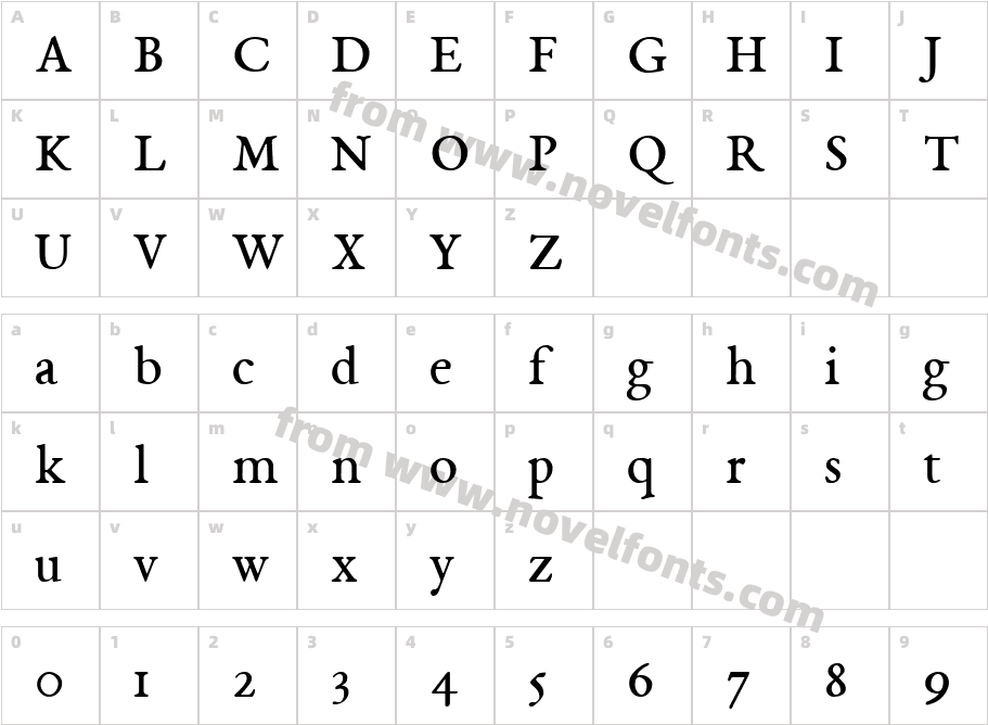 EB Garamond 08 RegularCharacter Map