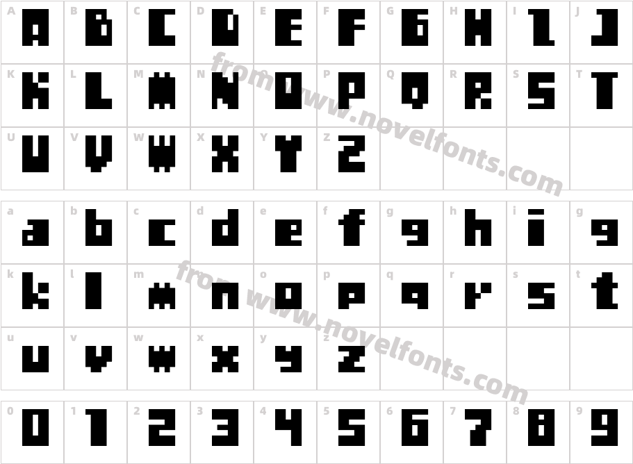 ETBoogieBlocksCharacter Map