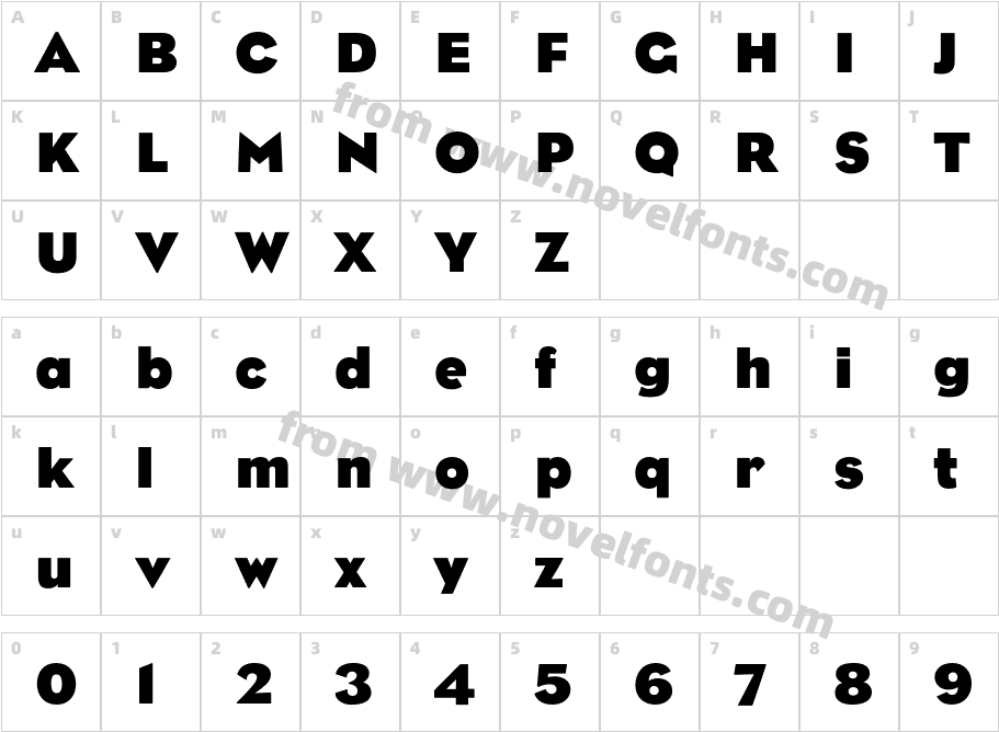 Eagle-BoldCharacter Map