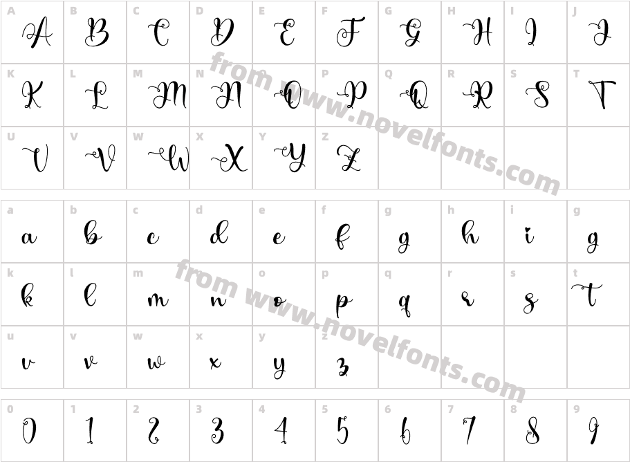 Early Christmas - Personal UseCharacter Map