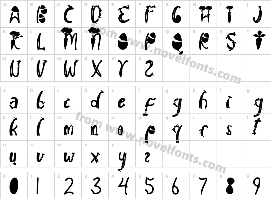 Easter ParkCharacter Map