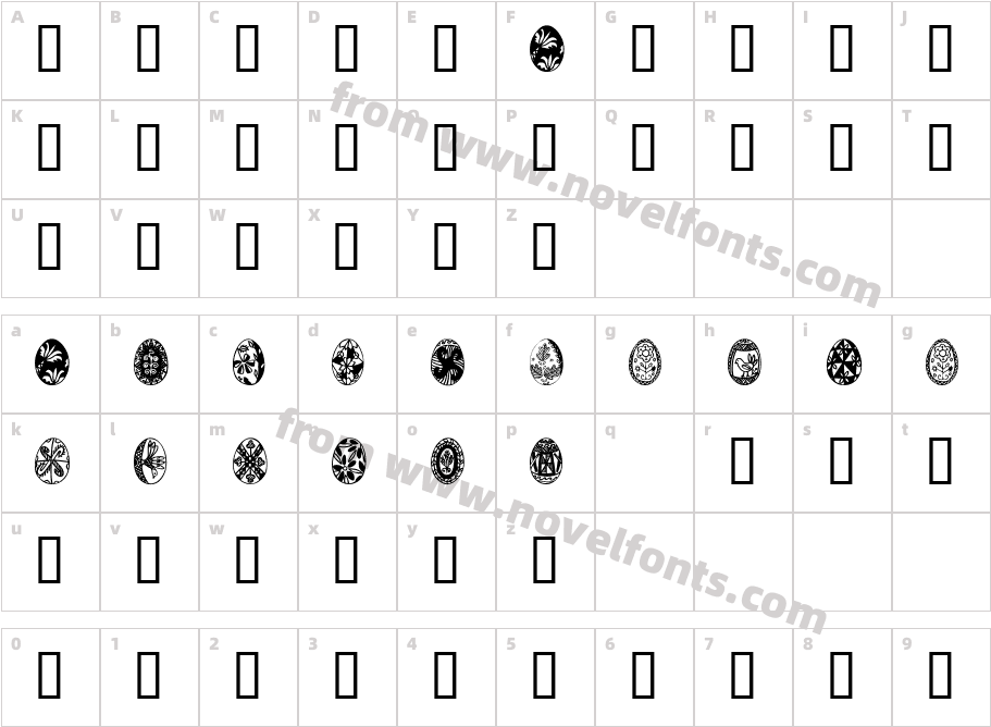 EasterTimeCharacter Map