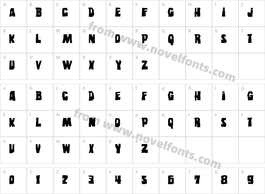 EastwoodCharacter Map