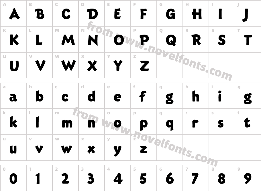 Eborg ITC StdCharacter Map