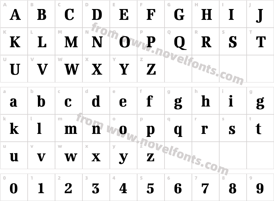 EdisonEF-BoldCondensedCharacter Map