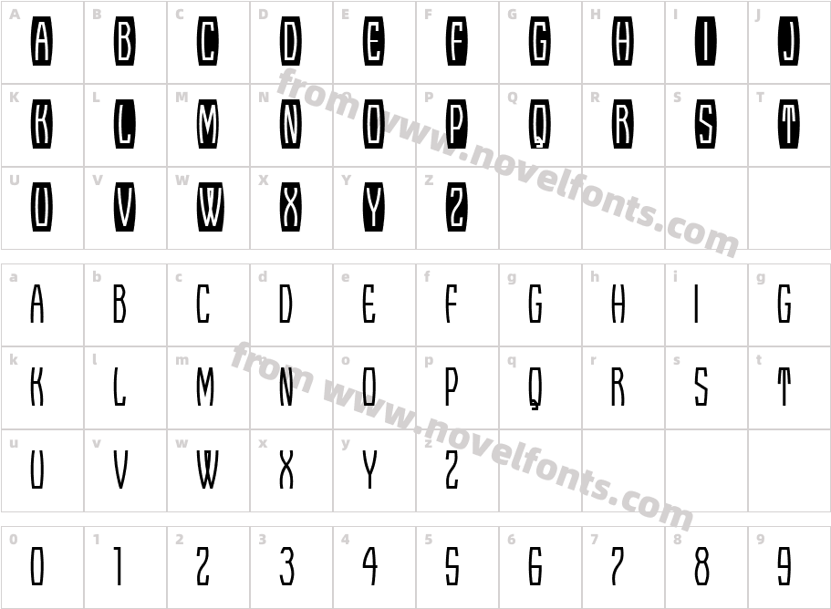 EdselFontCharacter Map