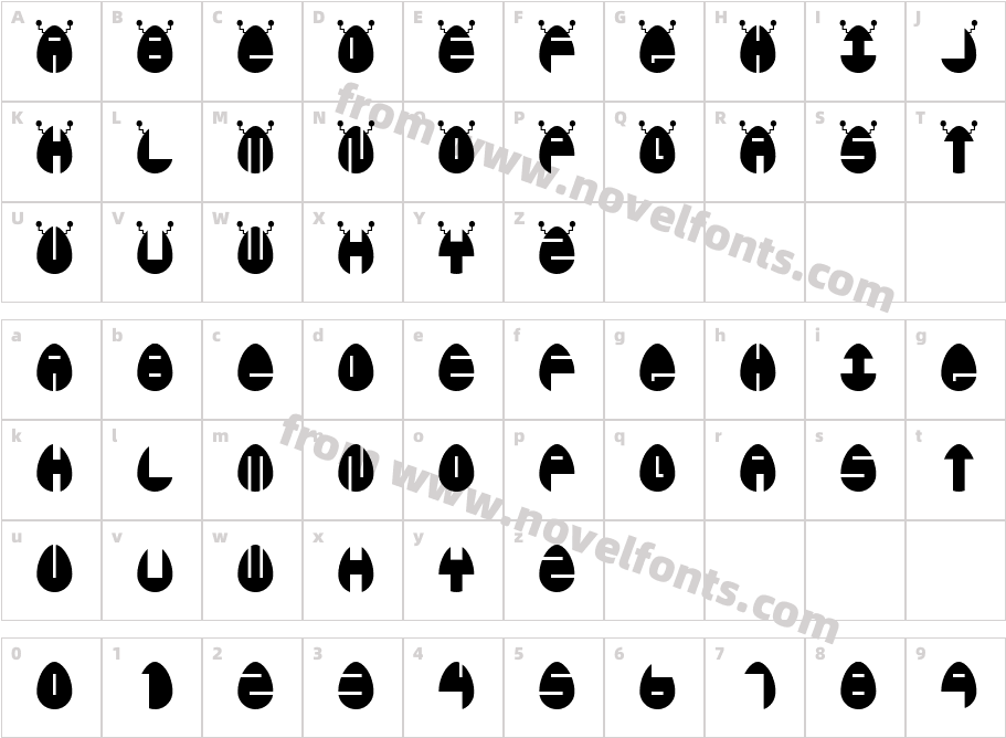 EgglienCharacter Map