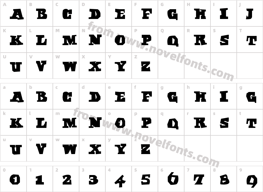 EgyptAxtCharacter Map