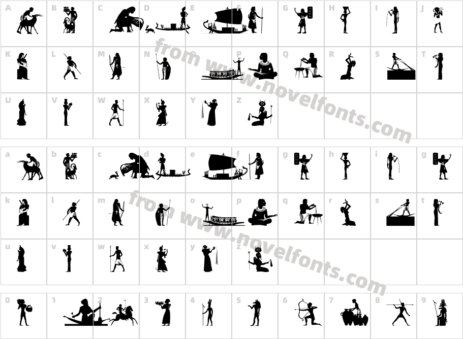 EgyptSilhousCharacter Map