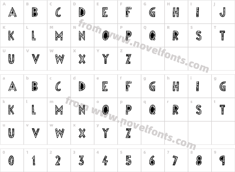 Egyptian NightsCharacter Map