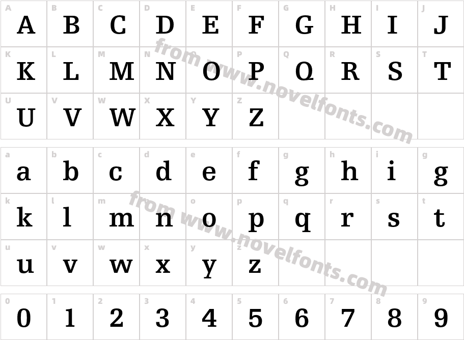 EgyptienneF-BoldCharacter Map