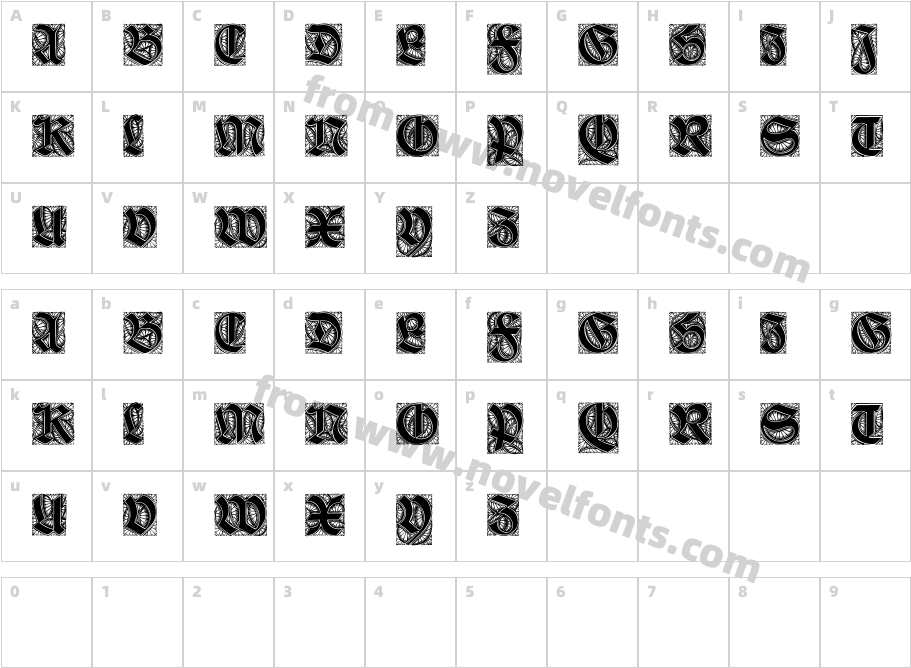 Ehmcke-Schwabacher InitialenCharacter Map