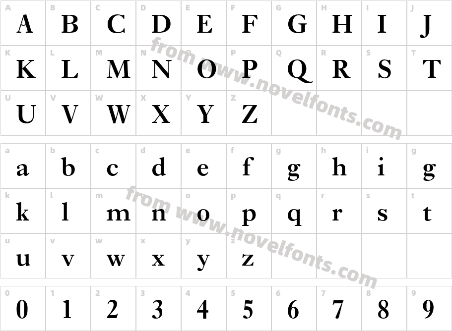 EhrhardtMT-SemiboldCharacter Map