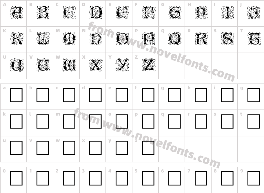 EileenCaps RegularCharacter Map