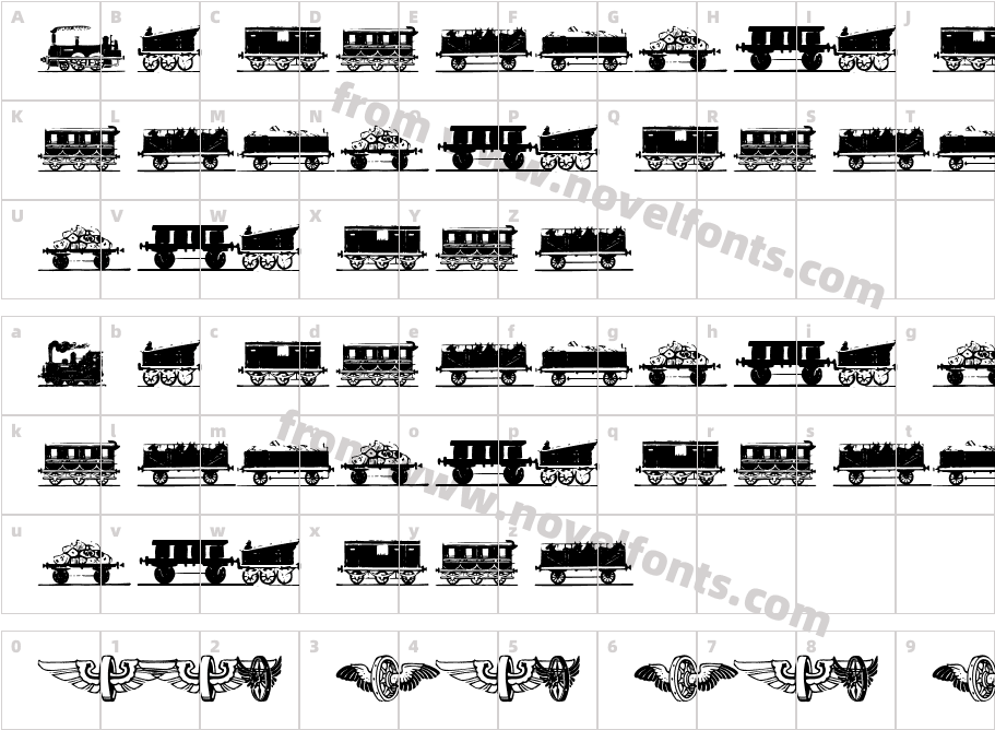 EisenbahnCharacter Map