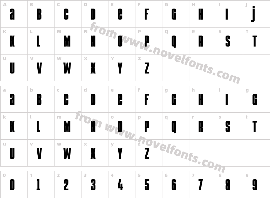 EkranCharacter Map