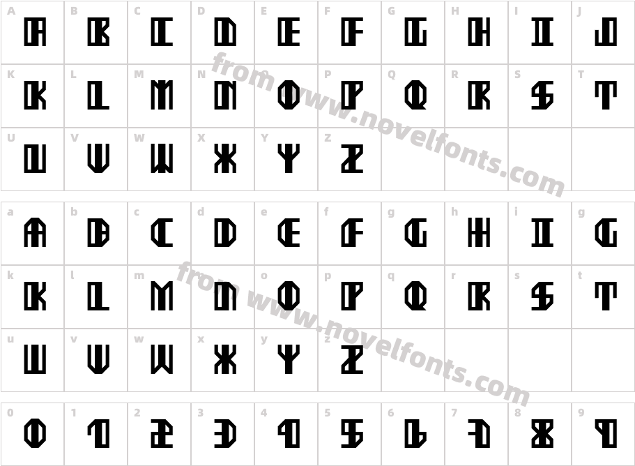 EksterCharacter Map