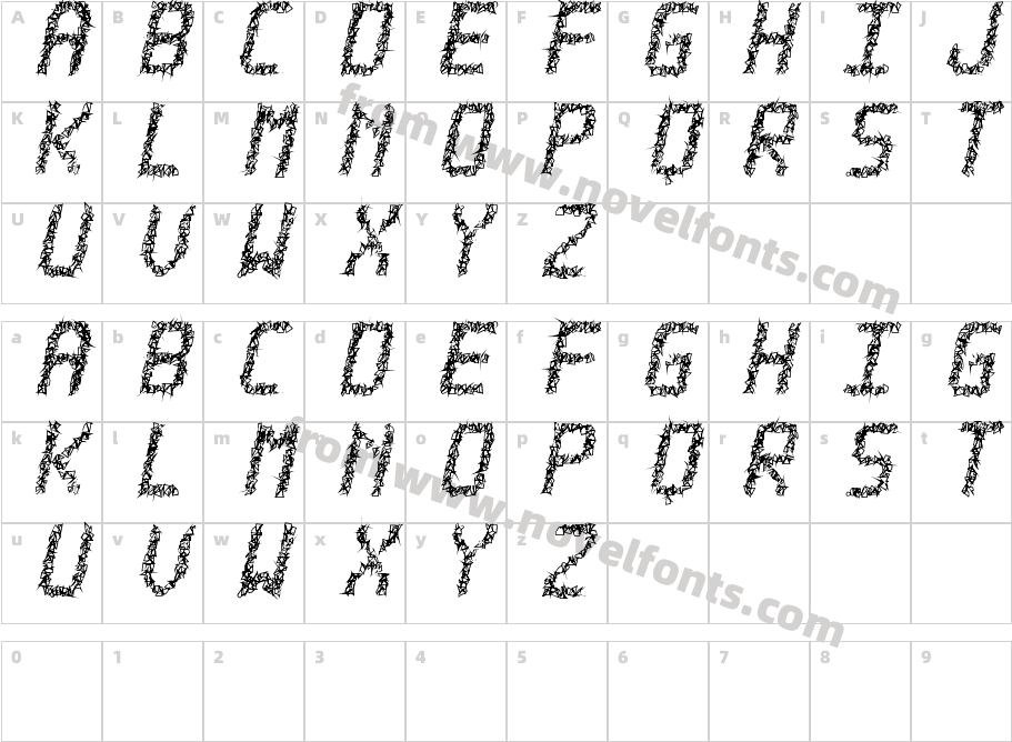 El alambre tfbCharacter Map