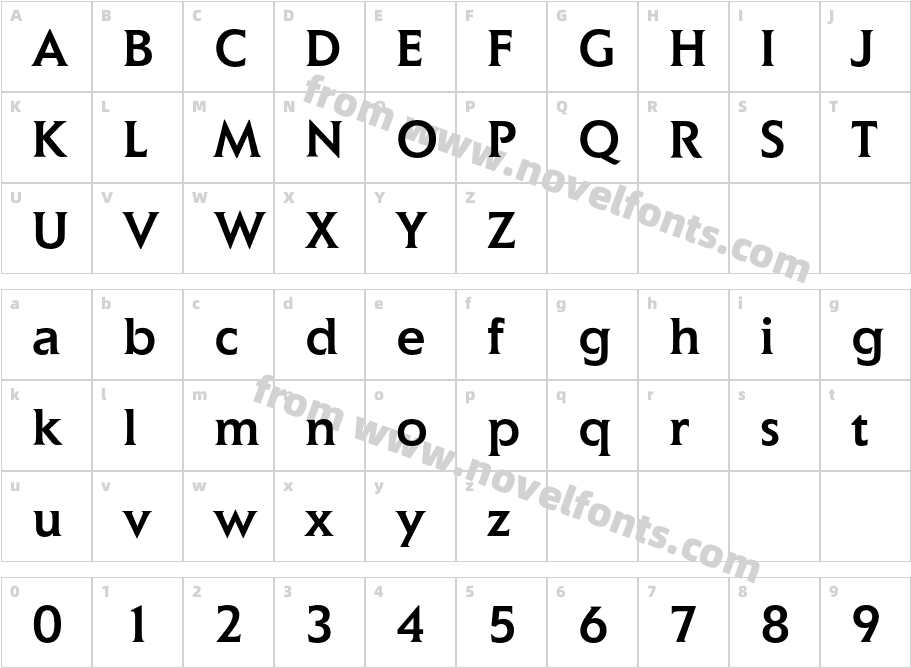 Elan ITC Std MediumCharacter Map