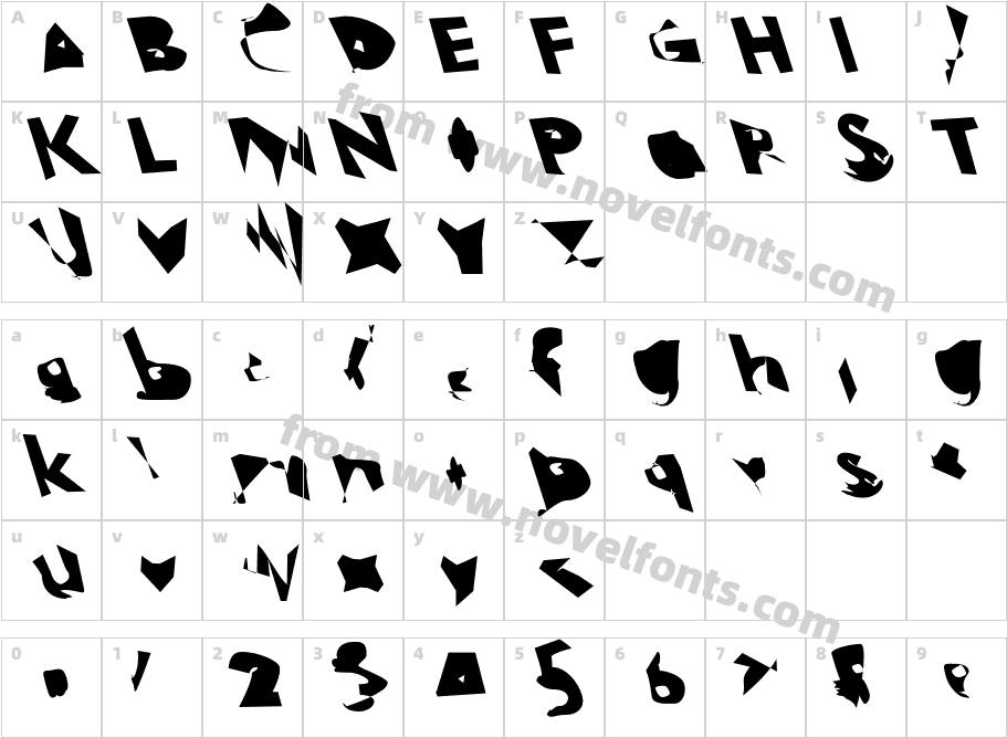 Electrical Snow Extended ReverseObliqueCharacter Map