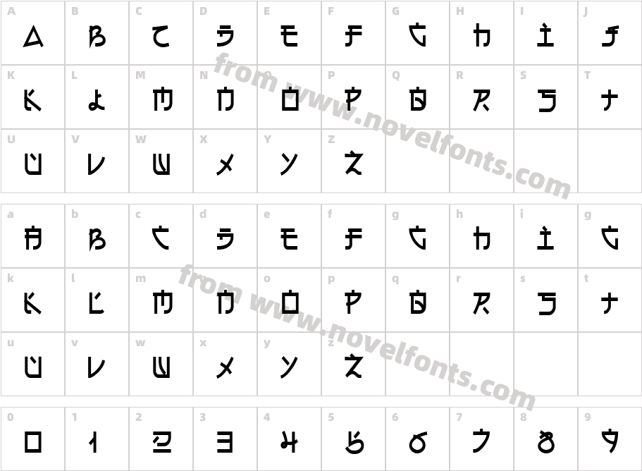 ElectroharmonixCharacter Map