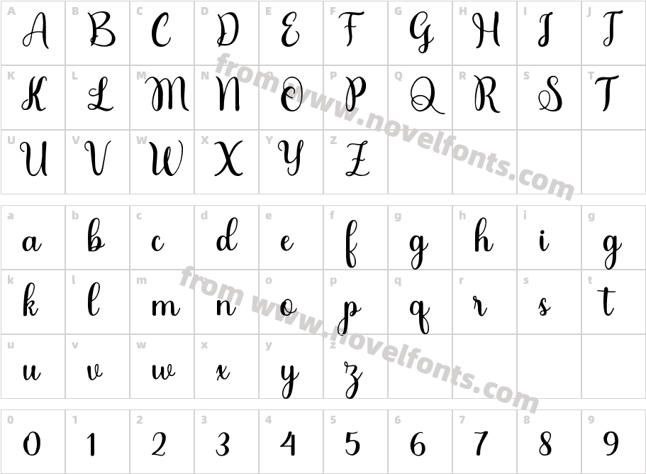 ElegantRegularCharacter Map