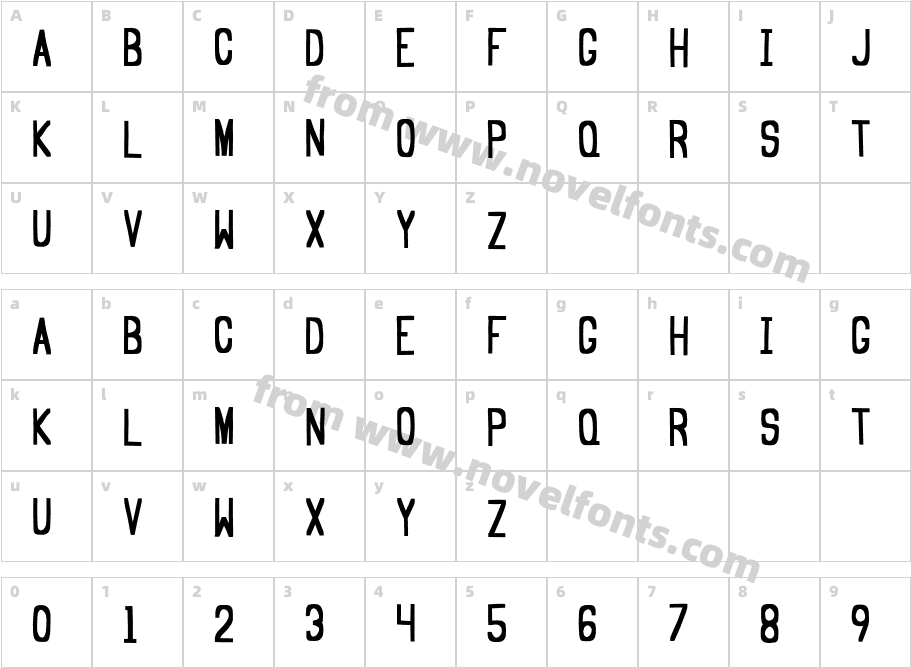 ElegantileCharacter Map