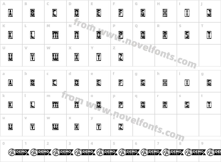 Elektroblooming Demo StrikethroughCharacter Map