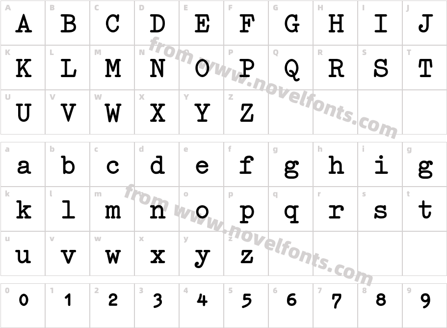 ElementaSymbol-BoldCharacter Map