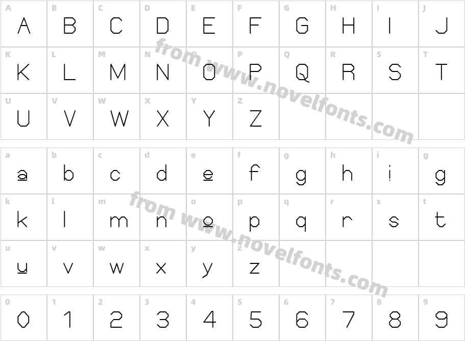 Elgethy Square UpperCharacter Map