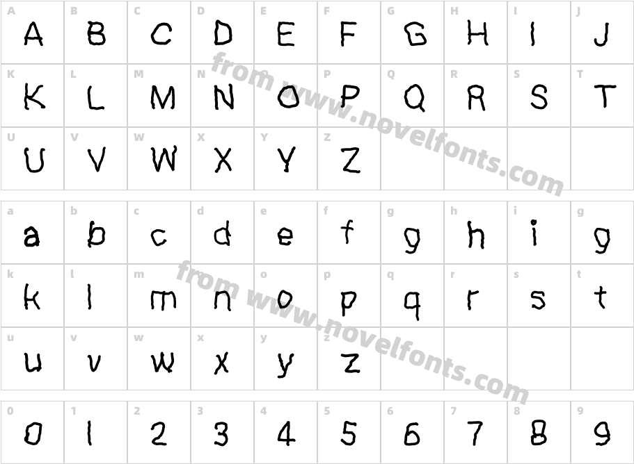 Eli's FontCharacter Map