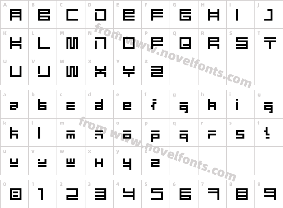 Eliot typeCharacter Map